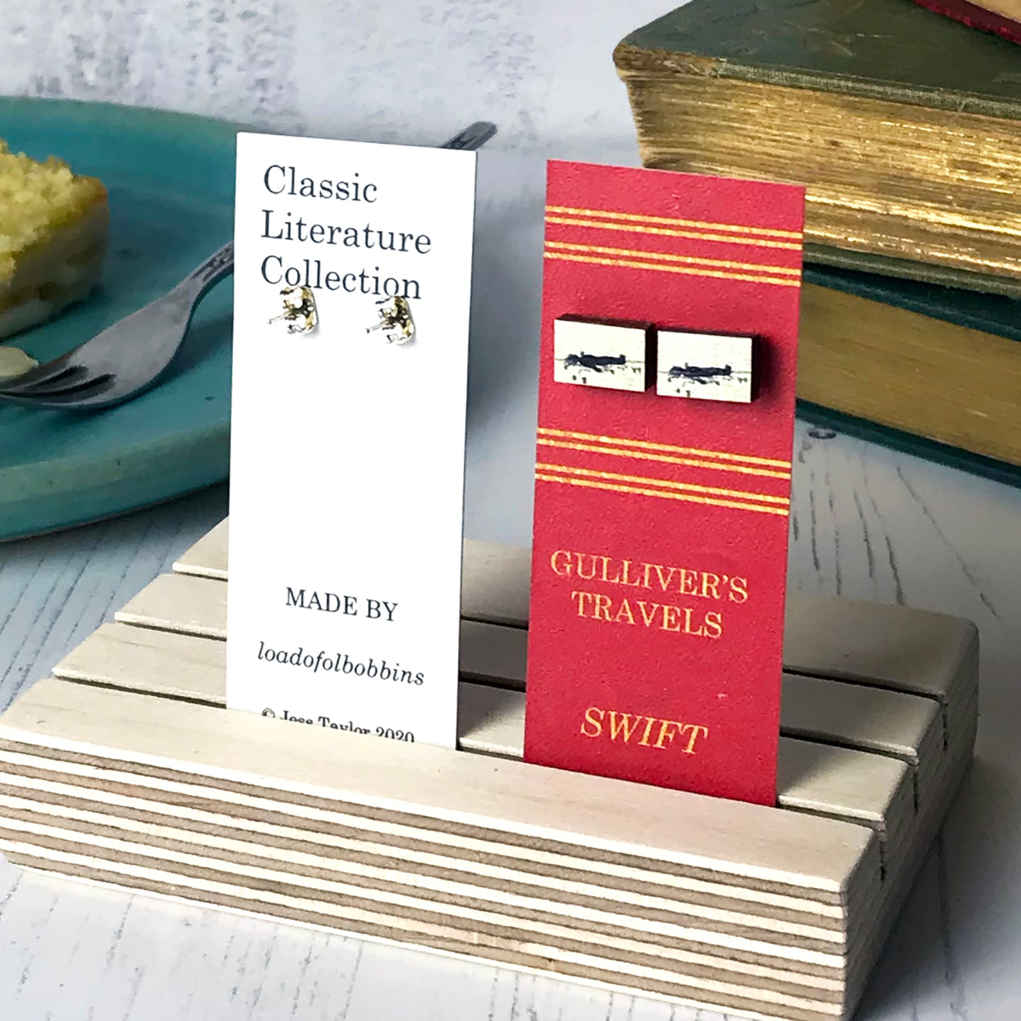 Classic Literature Gulliver's Travels Silhouette Stud Earrings