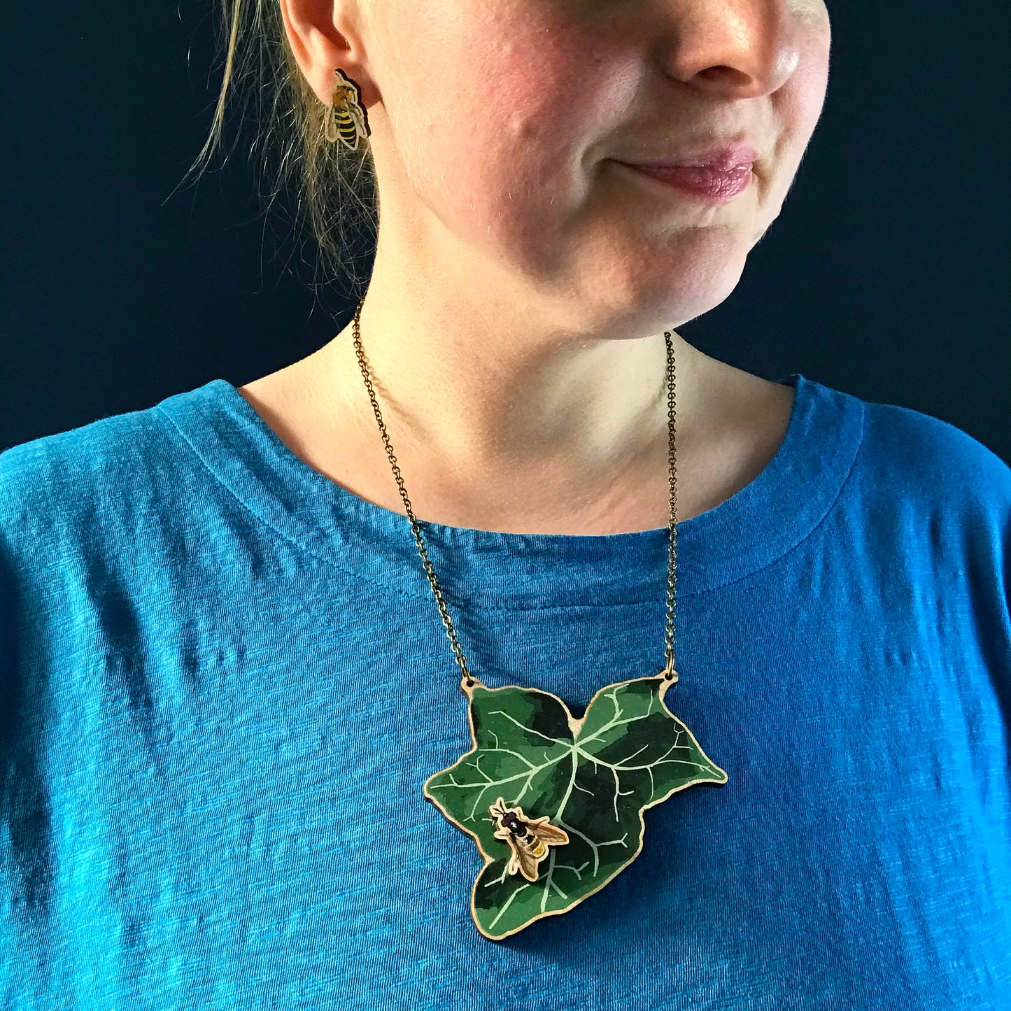 Large Ivy and Pick Your Own Insect Necklace