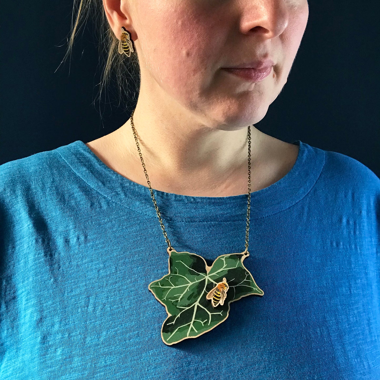 Large Ivy and Pick Your Own Insect Necklace