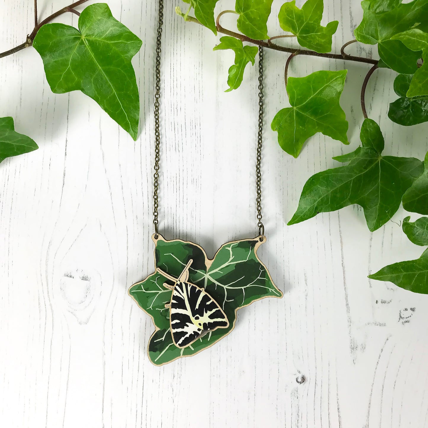 Large Ivy and Pick Your Own Insect Necklace