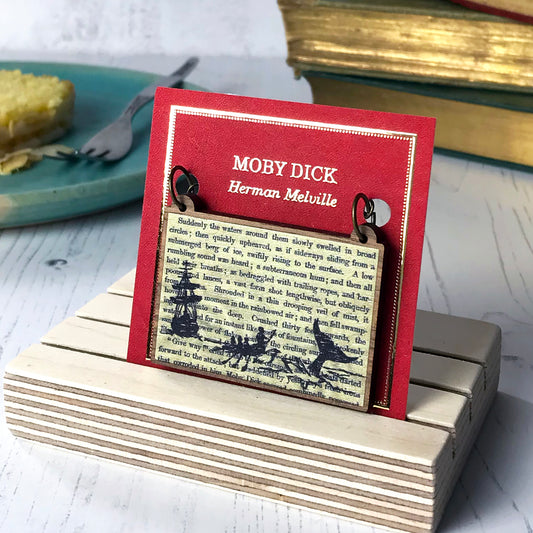 Classic Literature Moby Dick Silhouette Necklace