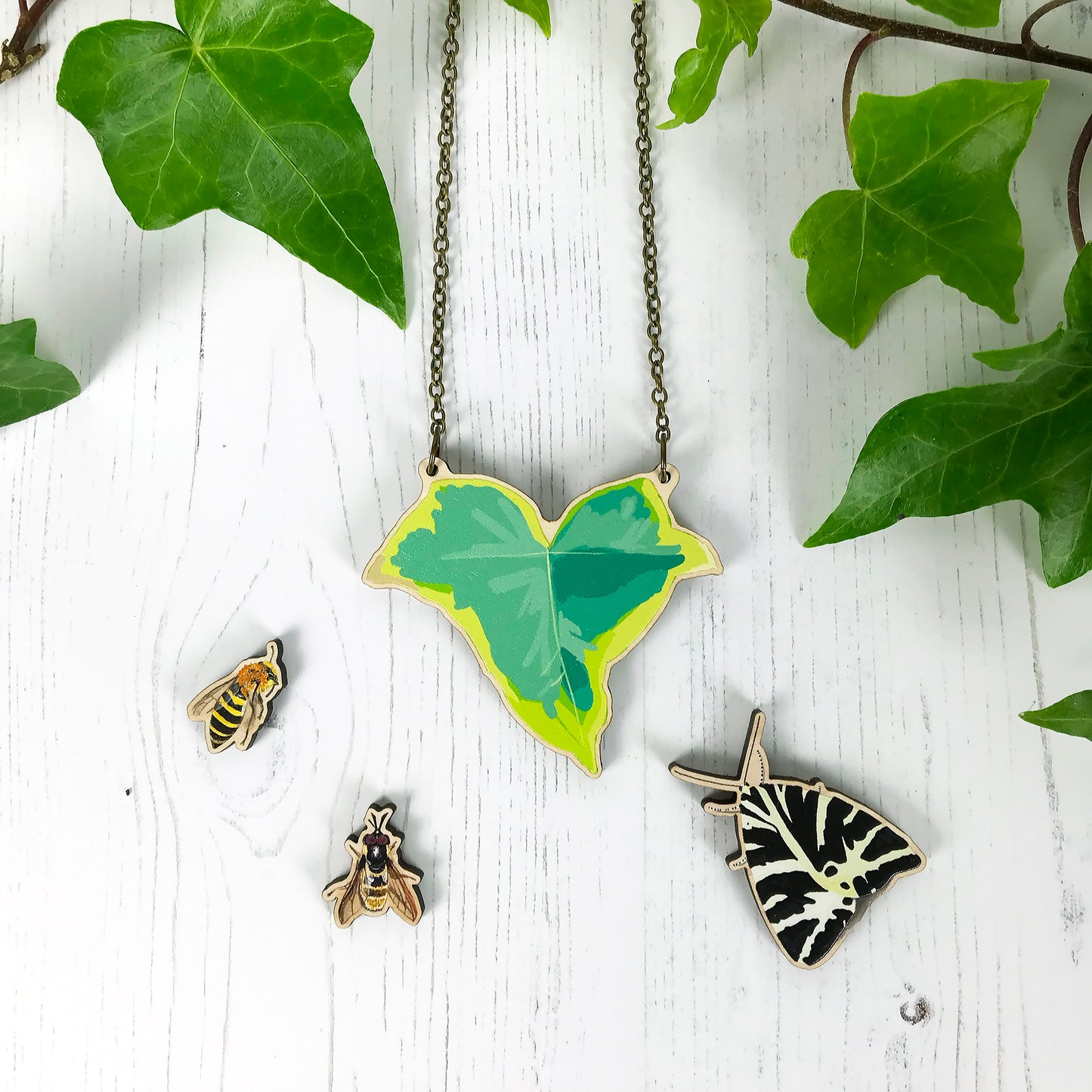 Small Ivy and Pick Your Own Insect Necklace