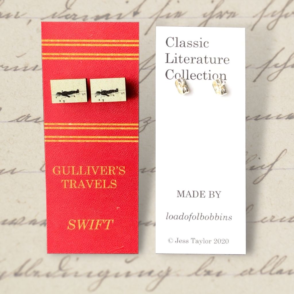 Classic Literature Gulliver's Travels Silhouette Stud Earrings