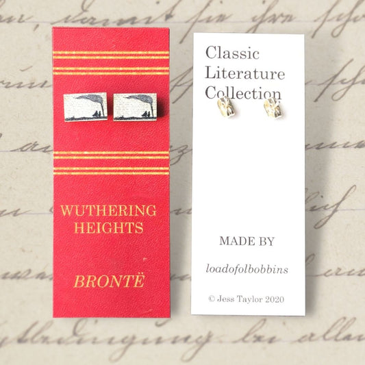 Classic Literature Wuthering Heights Silhouette Stud Earrings