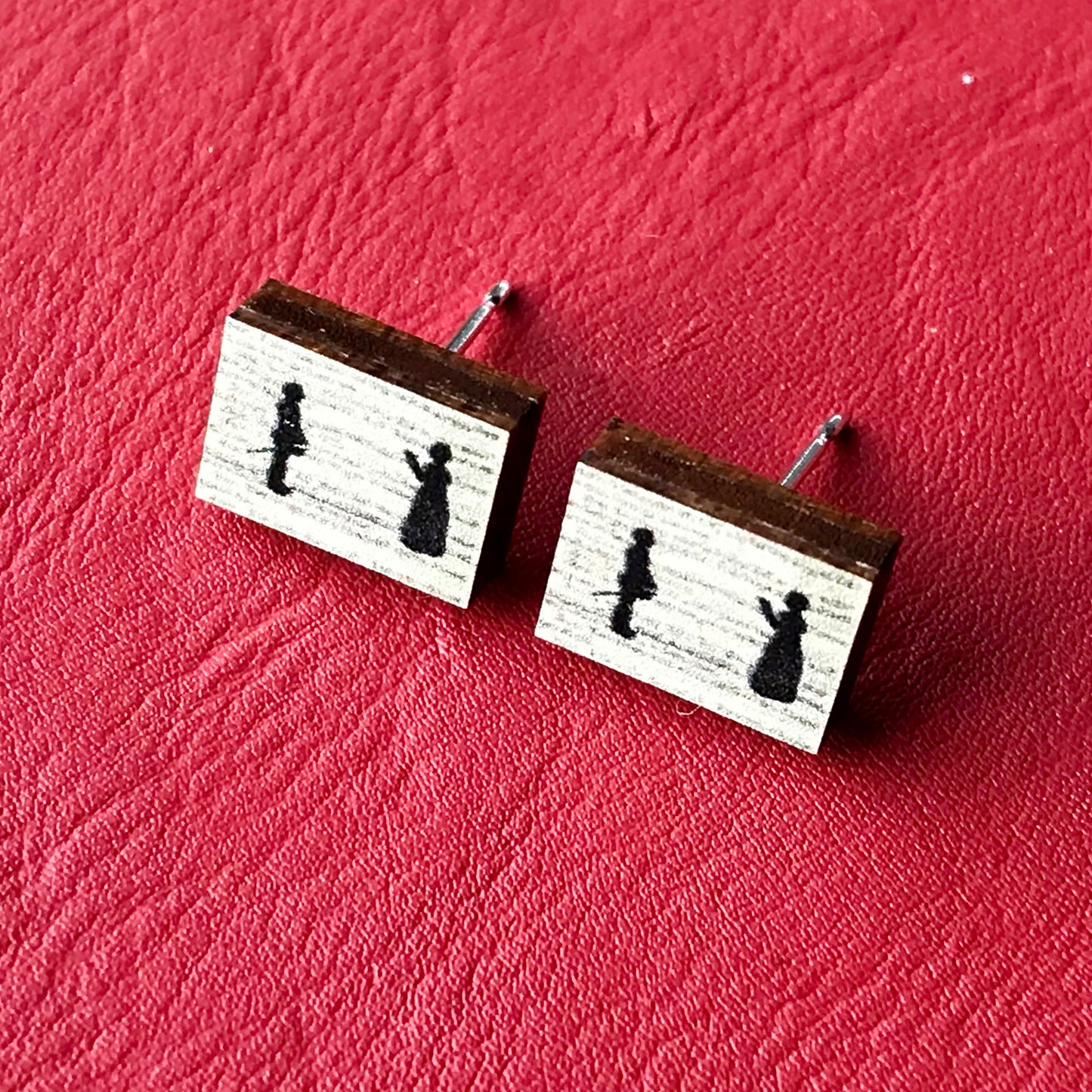 Classic Literature Much Ado About Nothing Silhouette Stud Earrings