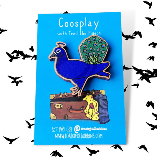 Peacock Pigeon Pin