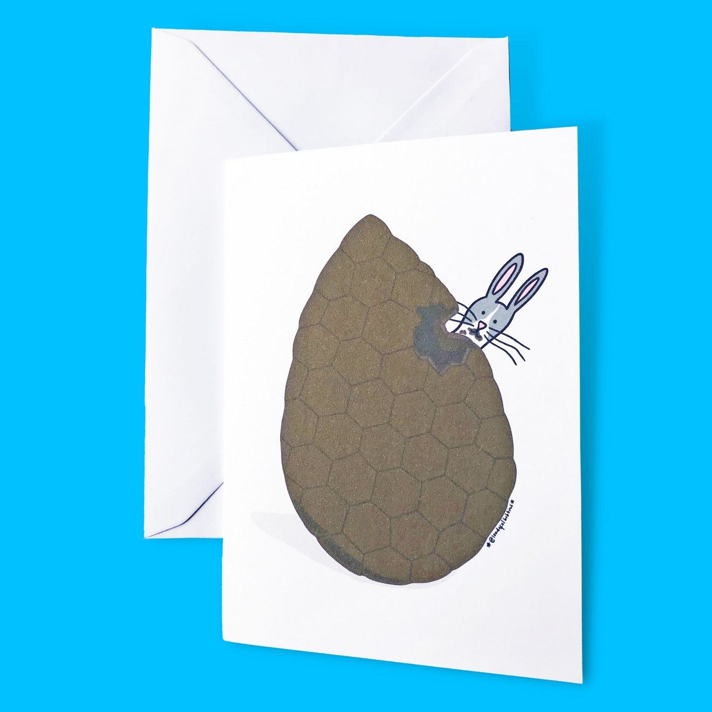 Bunny and Chocolate Egg Easter Card