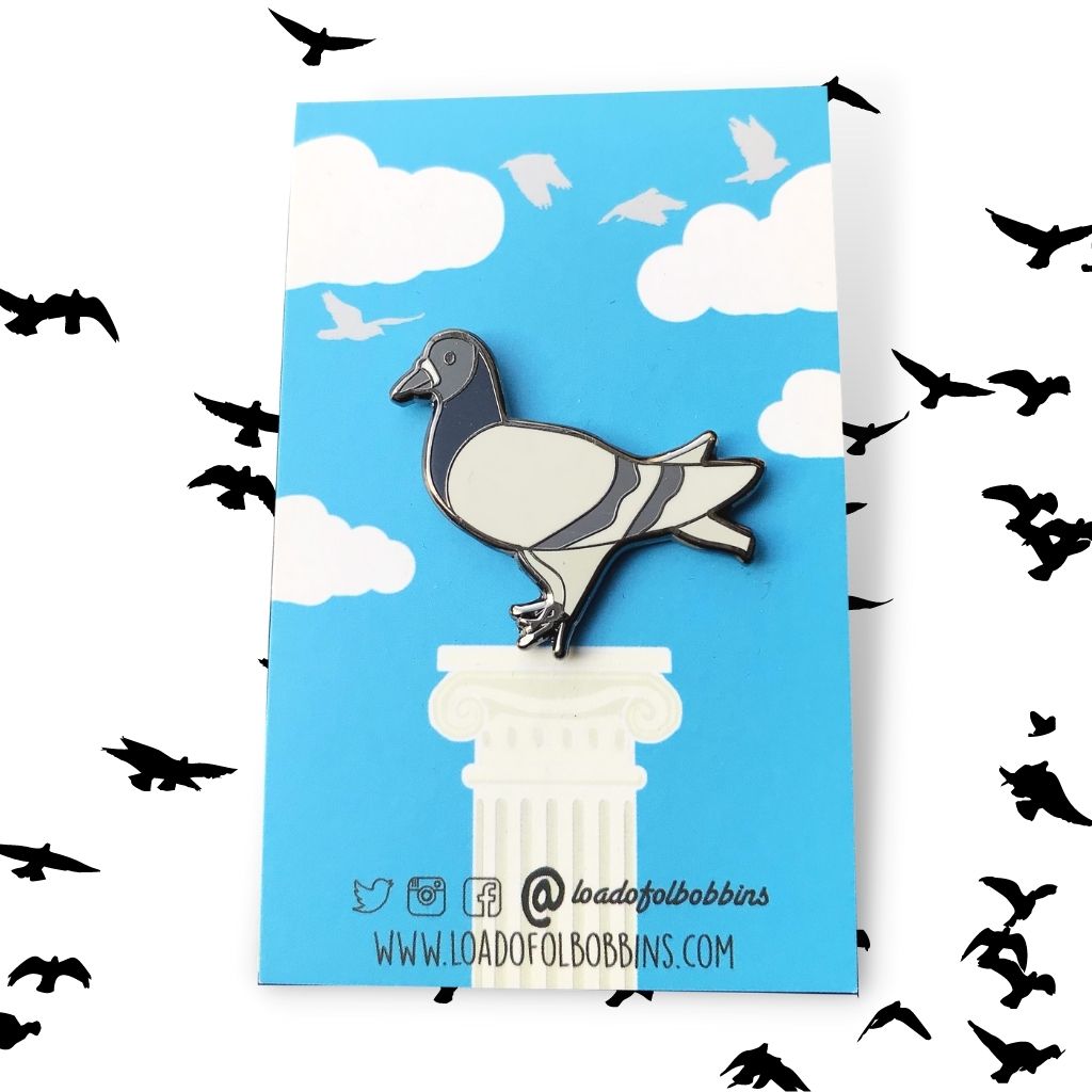 Fred the Pigeon Hard Enamel Pin