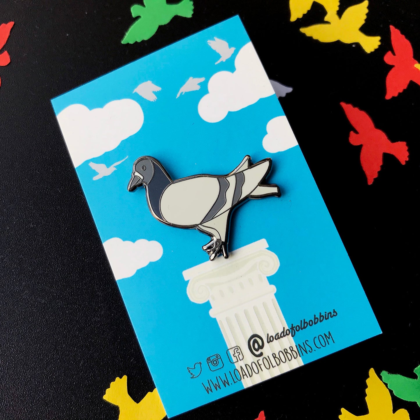 Fred the Pigeon Hard Enamel Pin