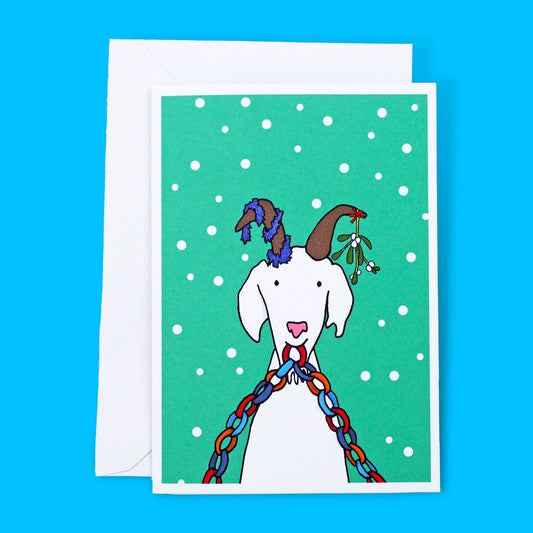 Christmas Goat Card